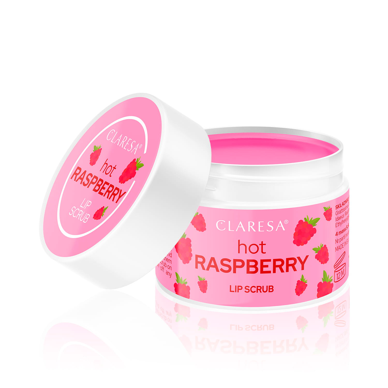 Скраб для губ Claresa Lip Scrub Hot Raspberry Гаряча малина, 15 г